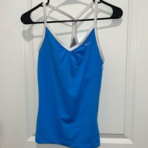NIKE v neck workout tank with built in bra